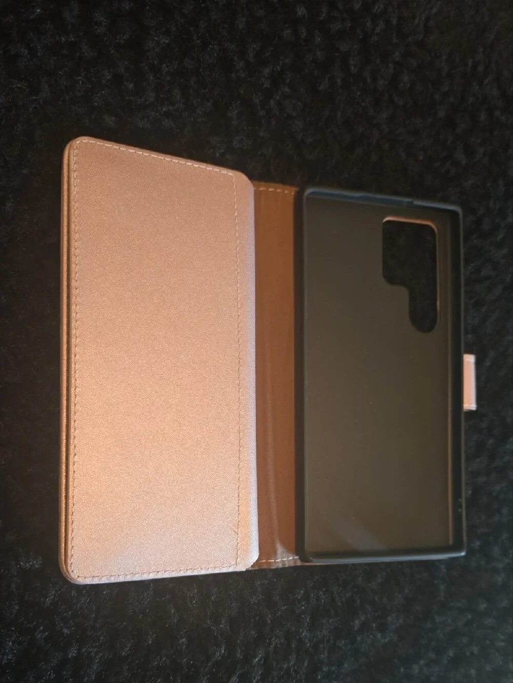 Rose Gold Wallet Phone Case with Magnetic Closure